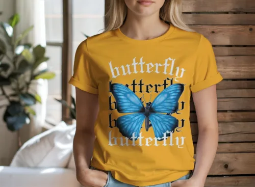 Camisetas estampadas de mariposas