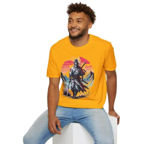 Camisetas estampadas de Guerrero Samurai