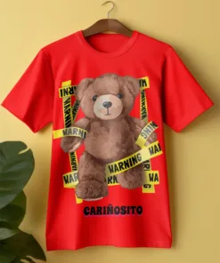 Camisetas estampadas de animales. oso meloso